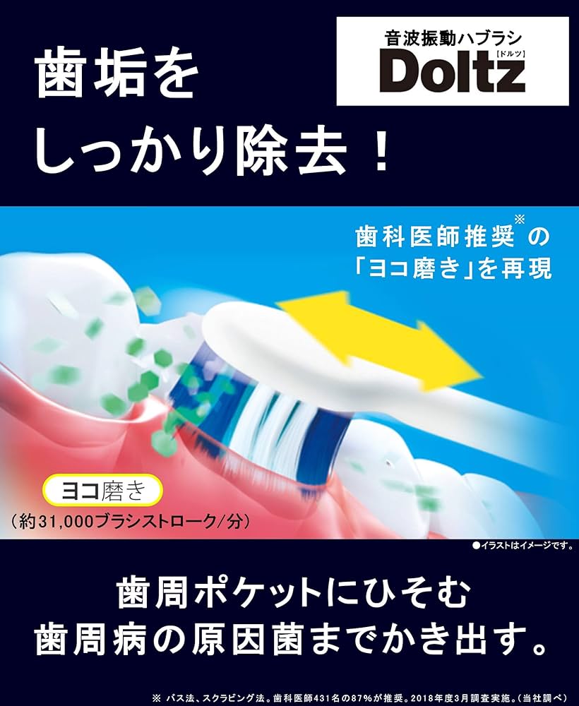 Amazon | パナソニック 電動歯ブラシ ドルツ グレー EW-DA44-H