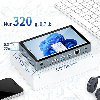 Amazon.co.jp: ミニpc Intel N5095 タッチパネル付きmini pc ミニ