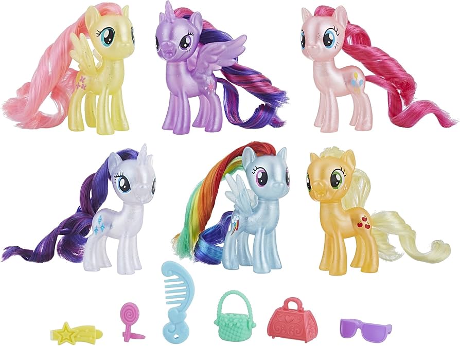 Amazon.com: My Little Pony Mane 6 Celebration Set : Toys & Games