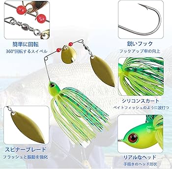 Amazon.co.jp: スピナーベイトセット バス釣り スピナーベイト ルアー