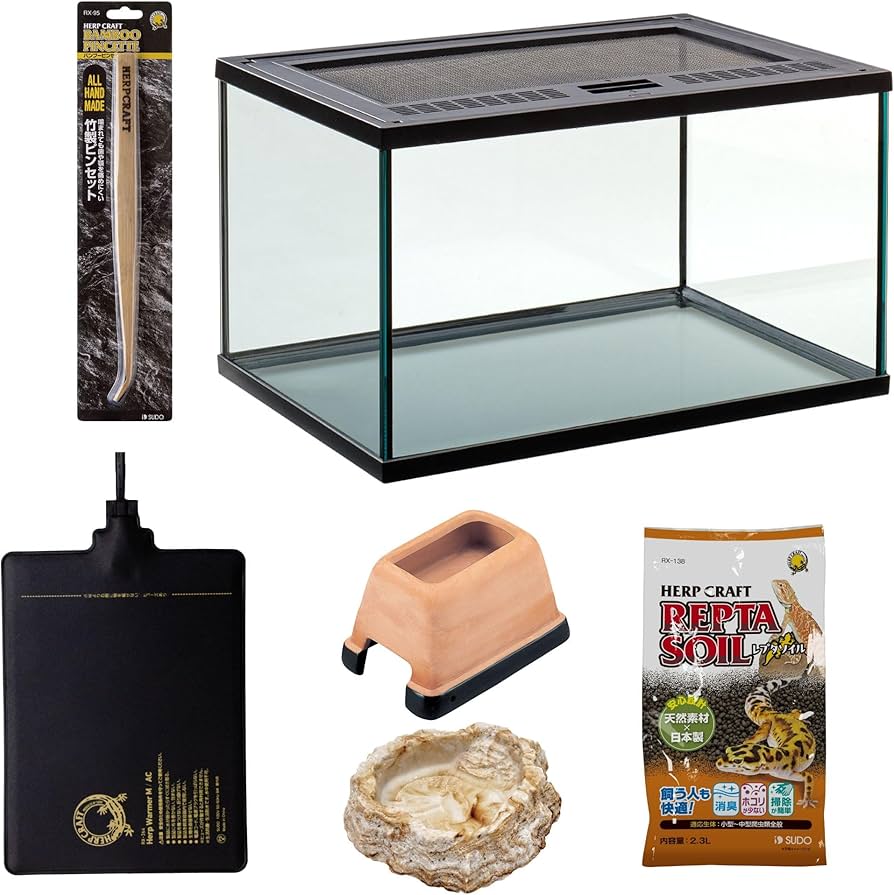 Amazon | スドー レオパ 飼育 セット キット 爬虫類 ヤモリ ガラス