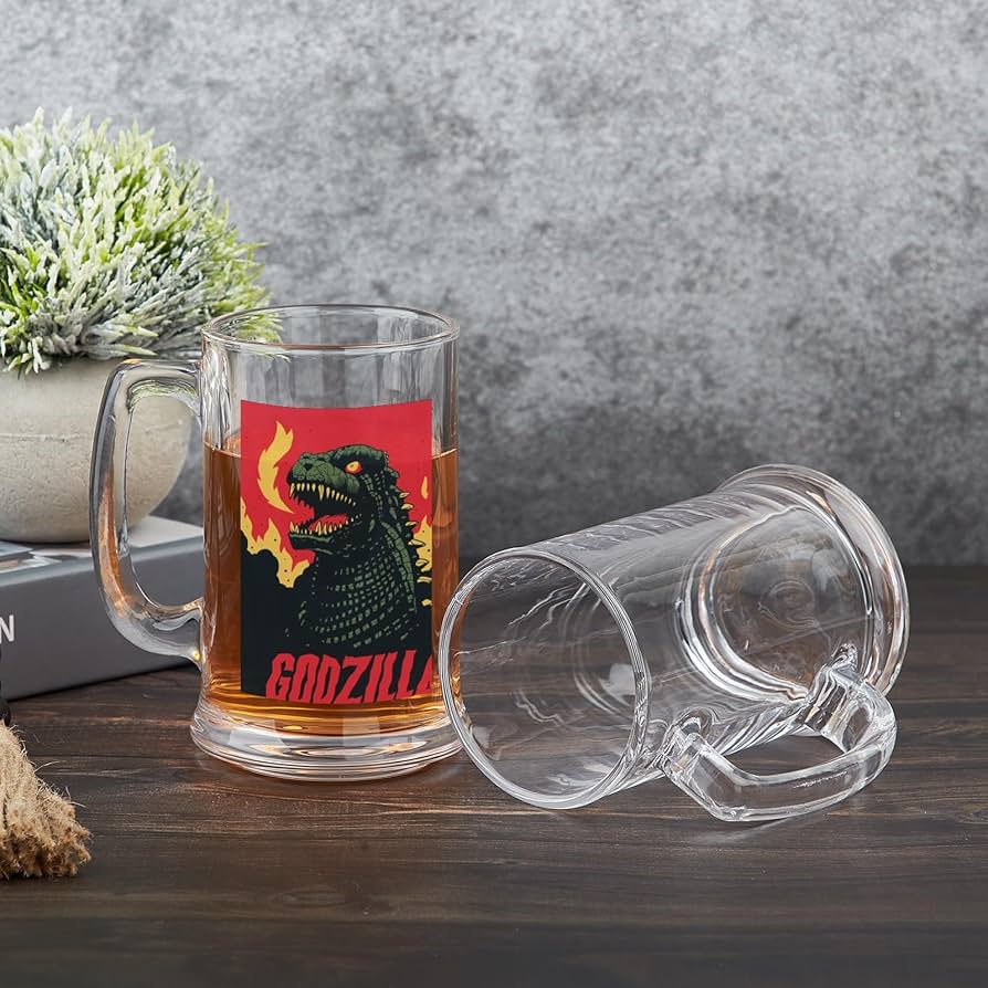 Amazon.co.jp: ゴジラ ビールジョッキ マグカップ ティーカップ 透明