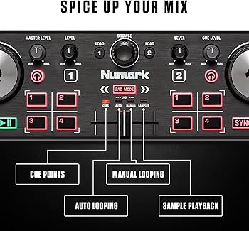 Controlador Numark DJ2GO2 Touch, preto : Amazon.com.br