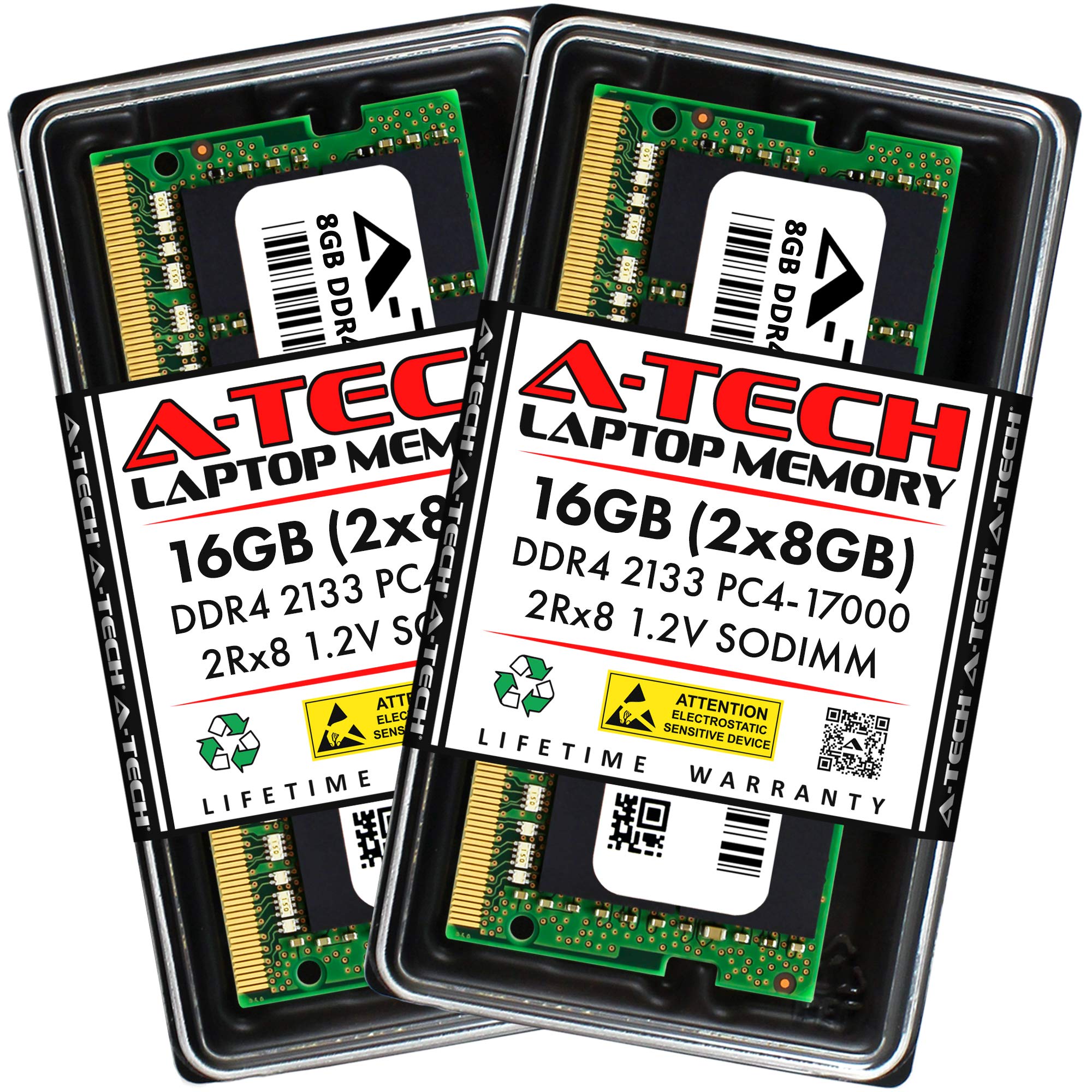 A-Tech 16GB (2x8GB) DDR4 2133MHz SODIMM PC4-17000 2Rx8 Dual Rank