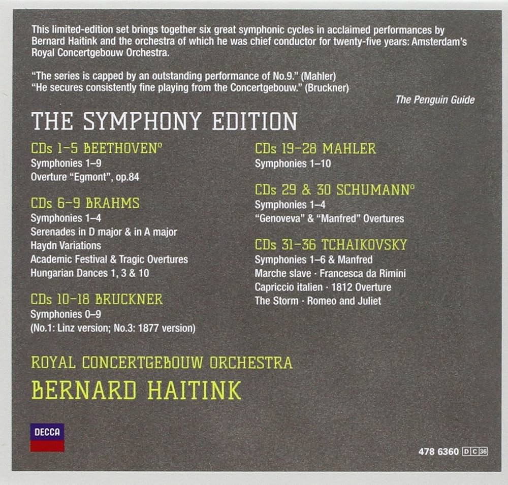 Amazon.co.jp: Bernard Haitink: The Symphony Edition: ミュージック