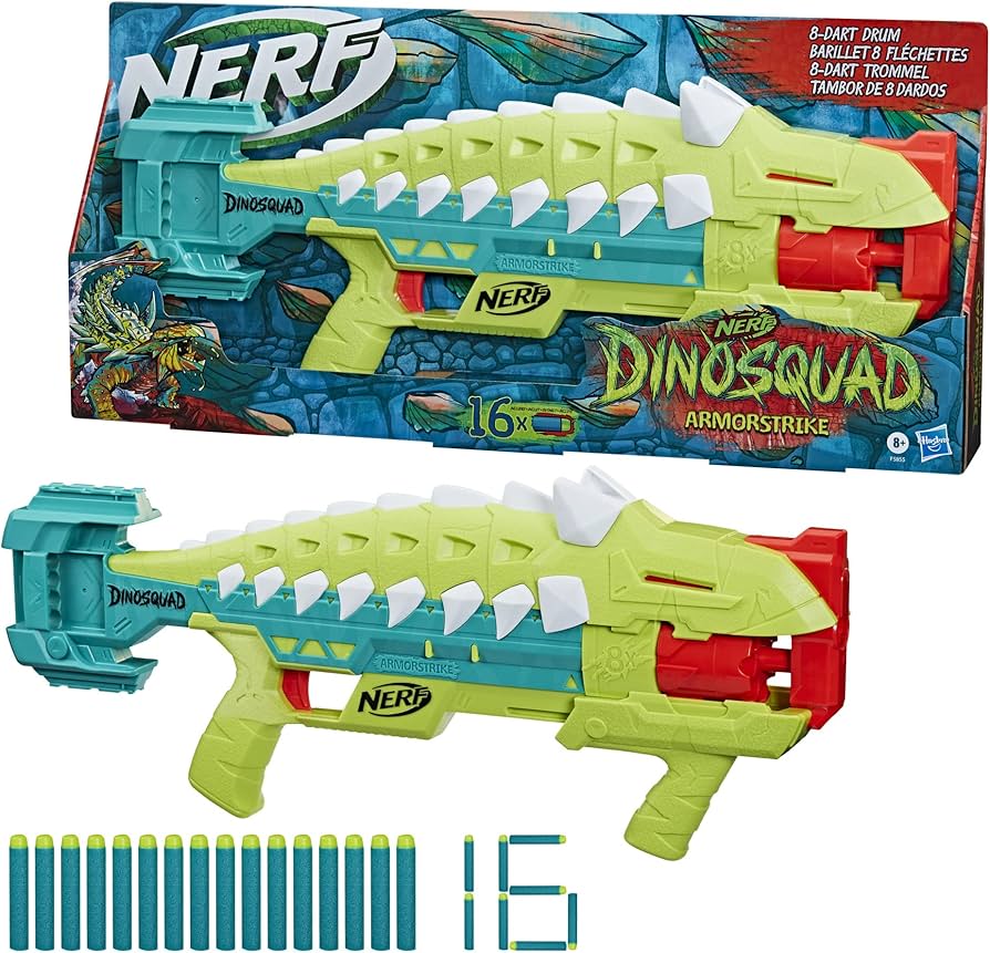 Amazon.co.jp: Nerf DinoSquad Armorstrikeダーツブラスター、8ダーツ