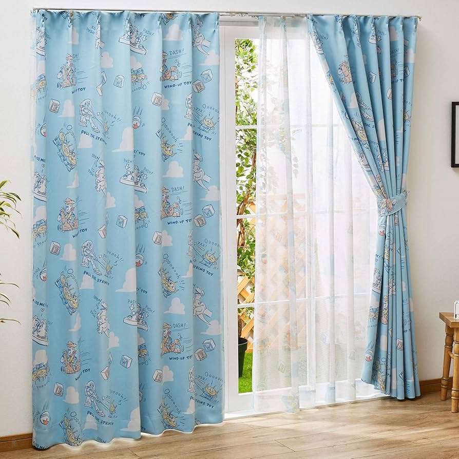 Amazon｜トイストーリー ディズニー 2級 遮光 遮熱 カーテン レース 4