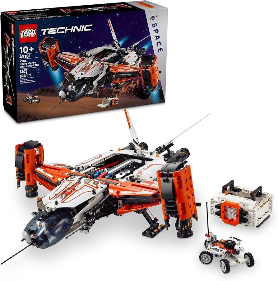 Amazon.com: LEGO Technic VTOL Heavy Cargo Spaceship LT81, Space