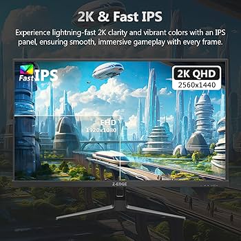 Amazon.com: Z-Edge 27-inch Gaming Monitor QHD 2560 x 1440 2K