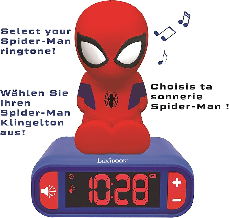 Amazon.com: LEXiBOOK - Marvel Spider-Man Digital Alarm Clock with