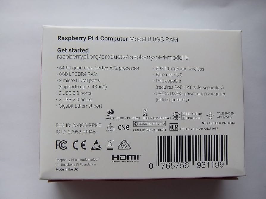 Amazon.co.jp: Raspberry Pi 4 Model B 8GB 技適マーク入 正規品