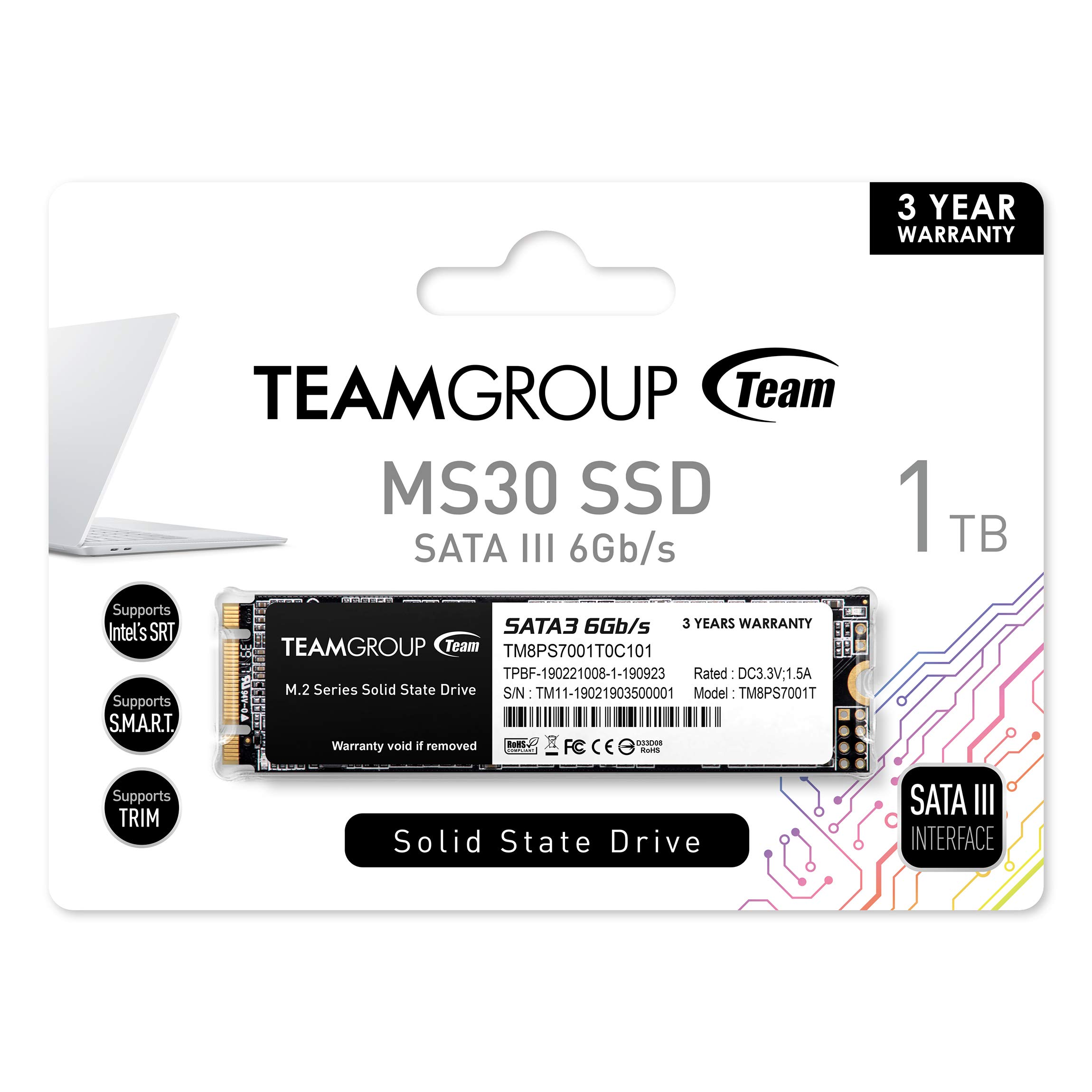 Amazon.com: TEAMGROUP MS30 1TB with SLC Cache 3D NAND TLC M.2 2280