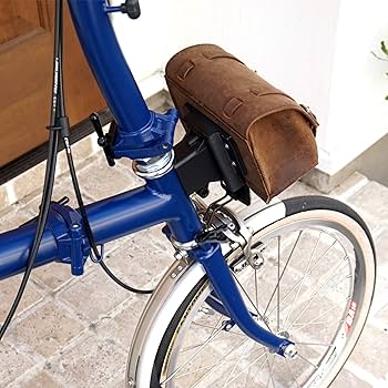 Amazon | BROMPTON ブロンプトン用 小型 本革 フロントバッグ/レトロ
