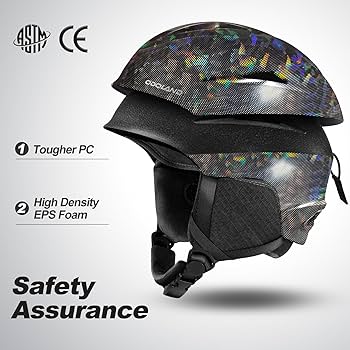 Amazon | Odoland スキーヘルメット＋スノーゴーグルセット ダイヤル式