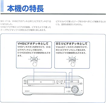 Amazon | SONY ソニー WV-F1 ビデオカセットレコーダー（Video8/VHS