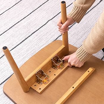 Amazon.com: AZUMAYA Folding Legs Table W41.3 x D20.5 x H14.0