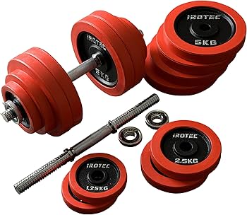 Amazon | IROTEC（アイロテック） ラバー ダンベル 60KG セット （片手