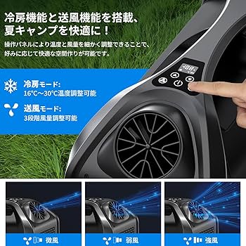 Amazon | EENOUR ポータブルエアコン QN750 デュアル換気システム 冷房