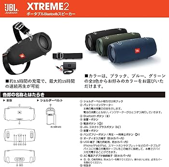 Amazon.co.jp: JBL XTREME2 Bluetoothスピーカー IPX7防水/パッシブ