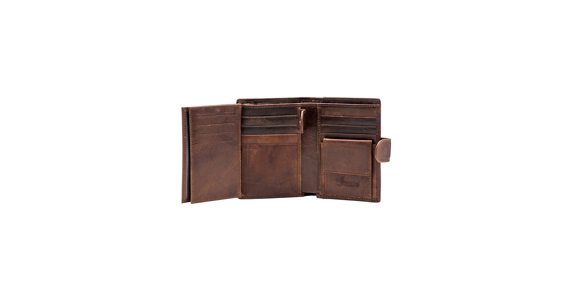 Amazon.com: POKOFO Large RFID Genuine Leather Card Holder Trifold