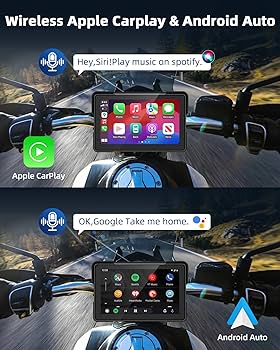 Amazon.com: 7 Inch Motorcycle Carplay Motorcycle w Dual 2K Dash