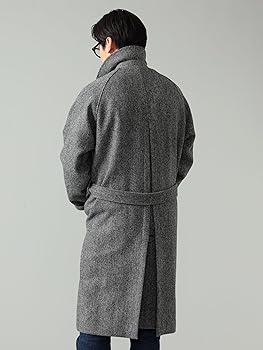 Amazon | [ビームスエフ] コート HARRIS TWEED ヘリンボーン シングル