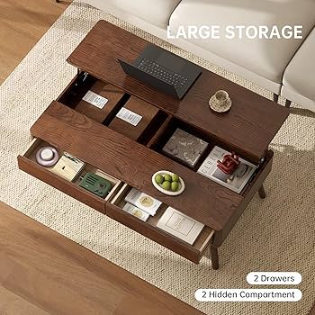 Amazon.com: Wayshome Lift Top Coffee Table,100% Solid Oak Wood