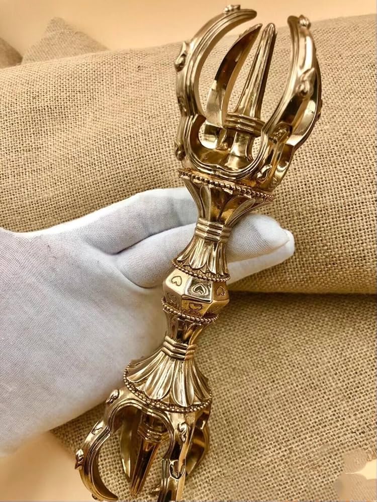 Amazon｜五鈷杵 密教法具 金剛杵 長さ23cm 法具 仏具 神具 真鍮