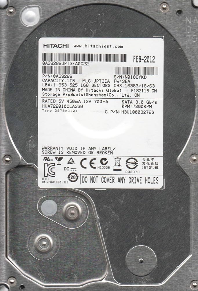 Amazon.com: Hitachi 1TB SATA 3.5 Hard Drive (Certified Refurbished