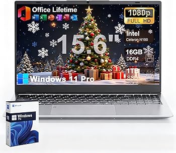 Amazon.com: 2025 Laptop Computer 15 15.6 inch FHD 1080p Display