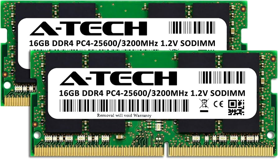 A-Tech 32GB (2x16GB) DDR4 3200 MHz SODIMM PC4-25600 (PC4-3200AA