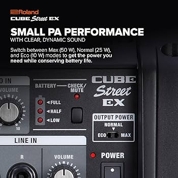 Amazon.com: Roland Cube Street EX | Battery-Powered 50W Stereo