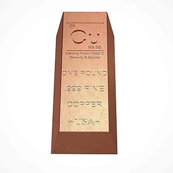 Amazon.co.jp: 1ポンド 銅地金バー インゴット ペーパーウェイト - 999