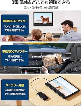 Amazon | TKUIN ポータブルテレビ 小型テレビ HDMI入力 録画機能