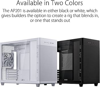 Amazon.com: ASUS Prime AP201 White Micro ATX PC Case Tempered