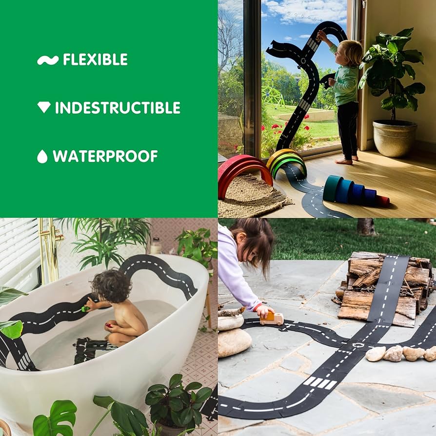 Amazon.com: Waytoplay's Highway - Flexible Toy Road Set, 24 Pieces