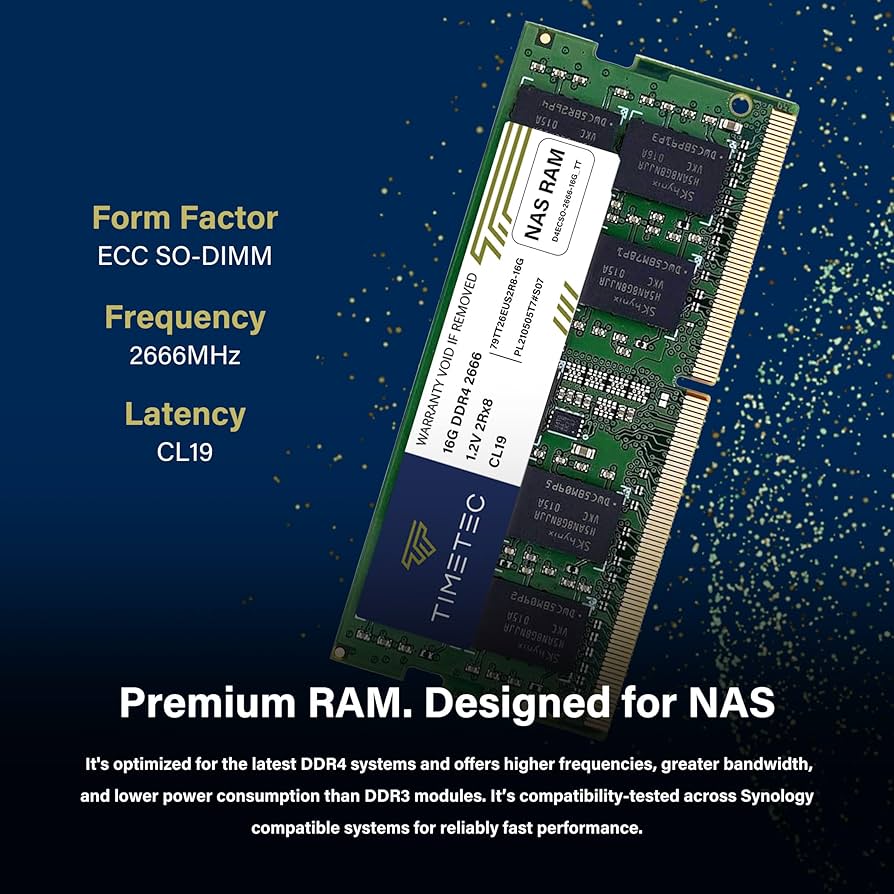 Amazon.co.jp: Timetec DDR4-2666 16GB Synology D4ECSO-2666-16G DDR4