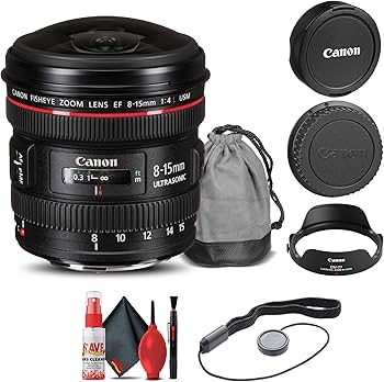 Amazon.com : Canon EF 8-15mm f/4L Fisheye USM Lens (4427B002) +