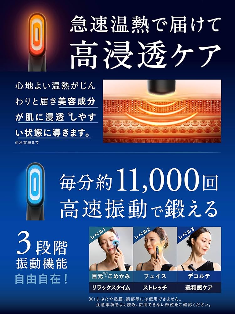 Amazon.co.jp: NIPLUX 目元 美顔器 EMS 三色光LED 振動 温熱 1台4役