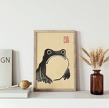 Amazon.com: Wall Art Print Unimpressed Frog, Matsumoto Hoji Frog