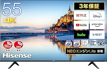 Amazon | ハイセンス 55V型 4Kチューナー内蔵 液晶 テレビ 55A6G