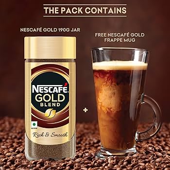 Nescafe Gold Blend Instant Coffee Powder 190 Gram Glass Jar With