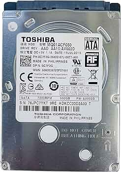 Amazon | トシバ 500GB TOSHIBA 東芝 2.5インチ内蔵用HDD SATA 7200RPM