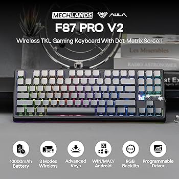 Amazon.com: MechLands Aula F87 PRO V2 Wireless Gaming Keyboard