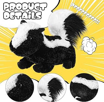 Amazon.com: Civaner Farting Skunk Plush Stuffed Animal Realistic