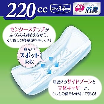 Amazon.co.jp: ライフリー 【尿もれパッド 220㏄】 さわやかパッド