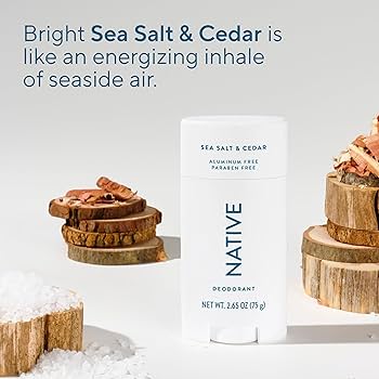 Native Natural Sea Salt & Cedar Deodorant, 2.65 oz : Amazon.ae: Beauty