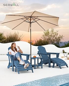 Amazon.com: SERWALL Folding Adirondack Chairs Weather Resistant