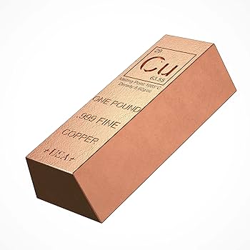 Amazon.co.jp: 1ポンド 銅地金バー インゴット ペーパーウェイト - 999