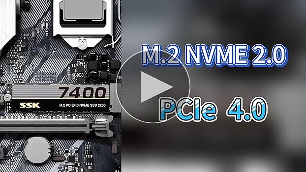 Amazon.com: SSK M.2 NVMe SSD 4TB, PCIe Gen 4.0 x4 M.2 2280 SSD